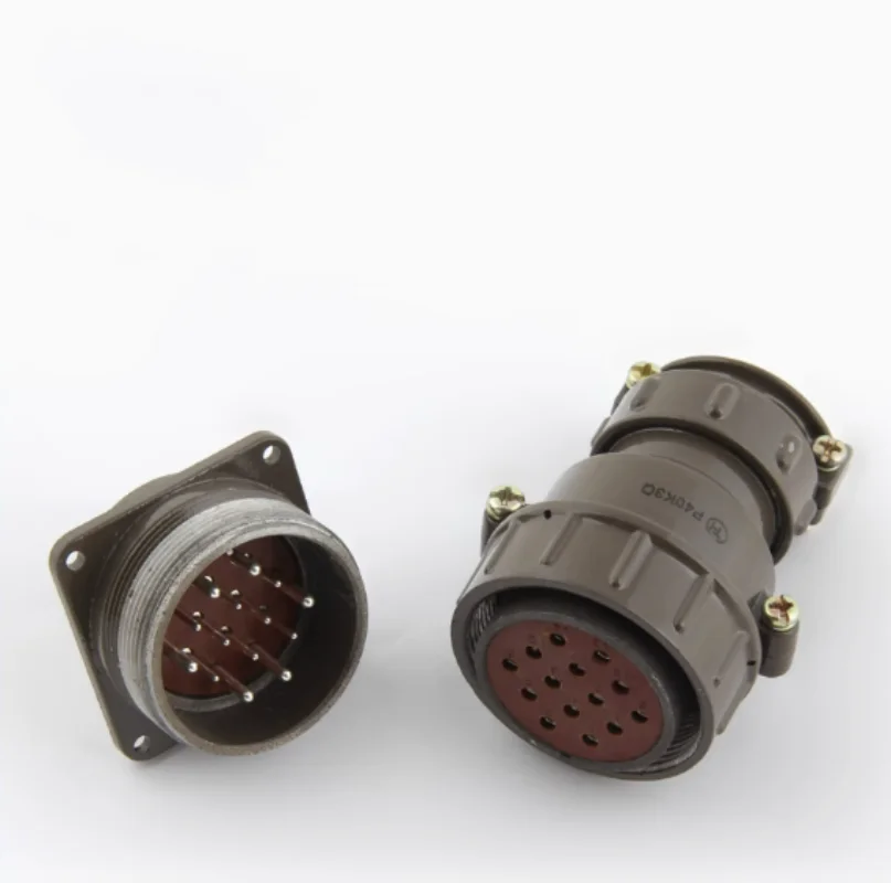 

5pcs Aviation plug 14-core connector P40K3Q P40J3A Current 15A Installation diameter 40mm