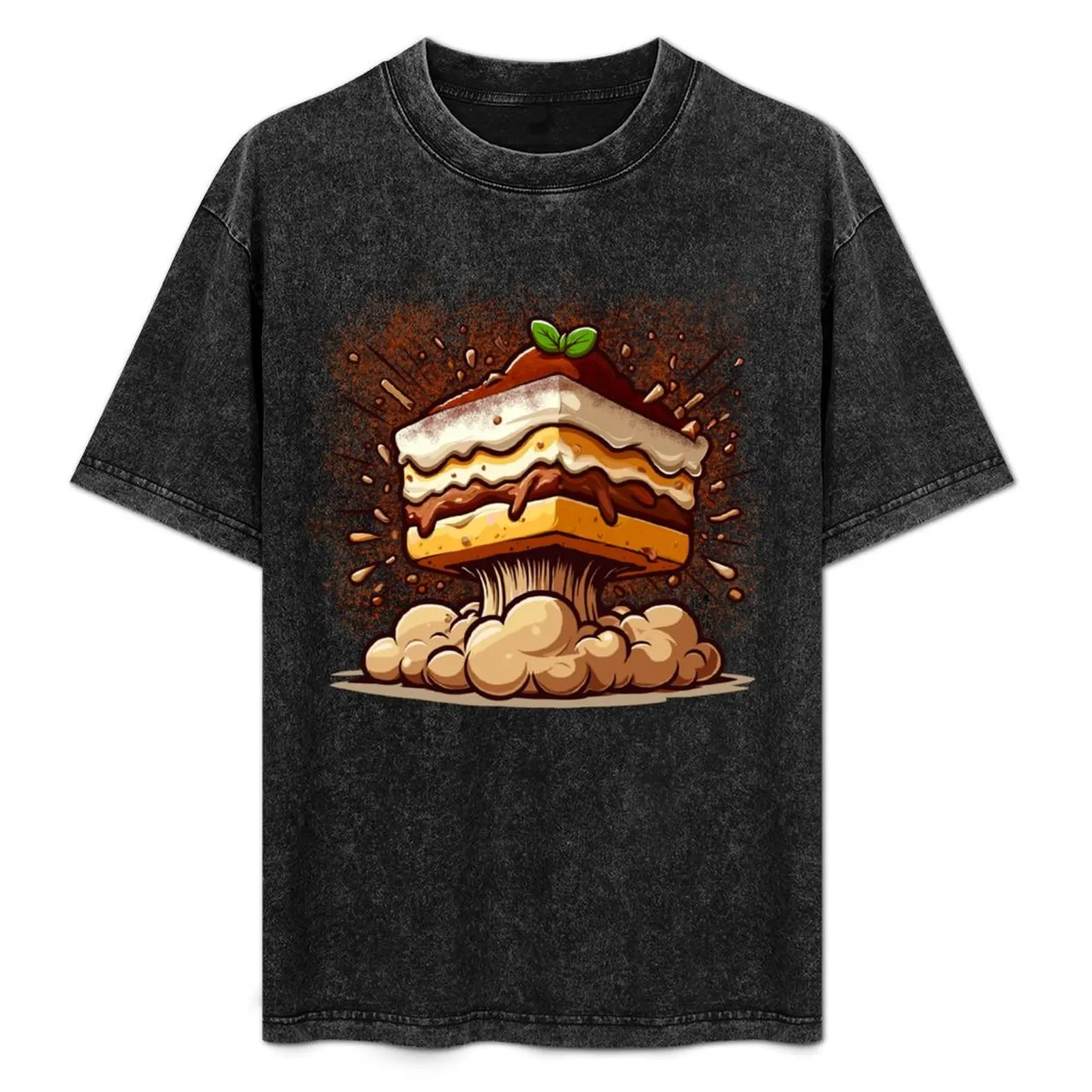 

Exploding Tiramisu T-Shirt Casual Graphic Print Tee