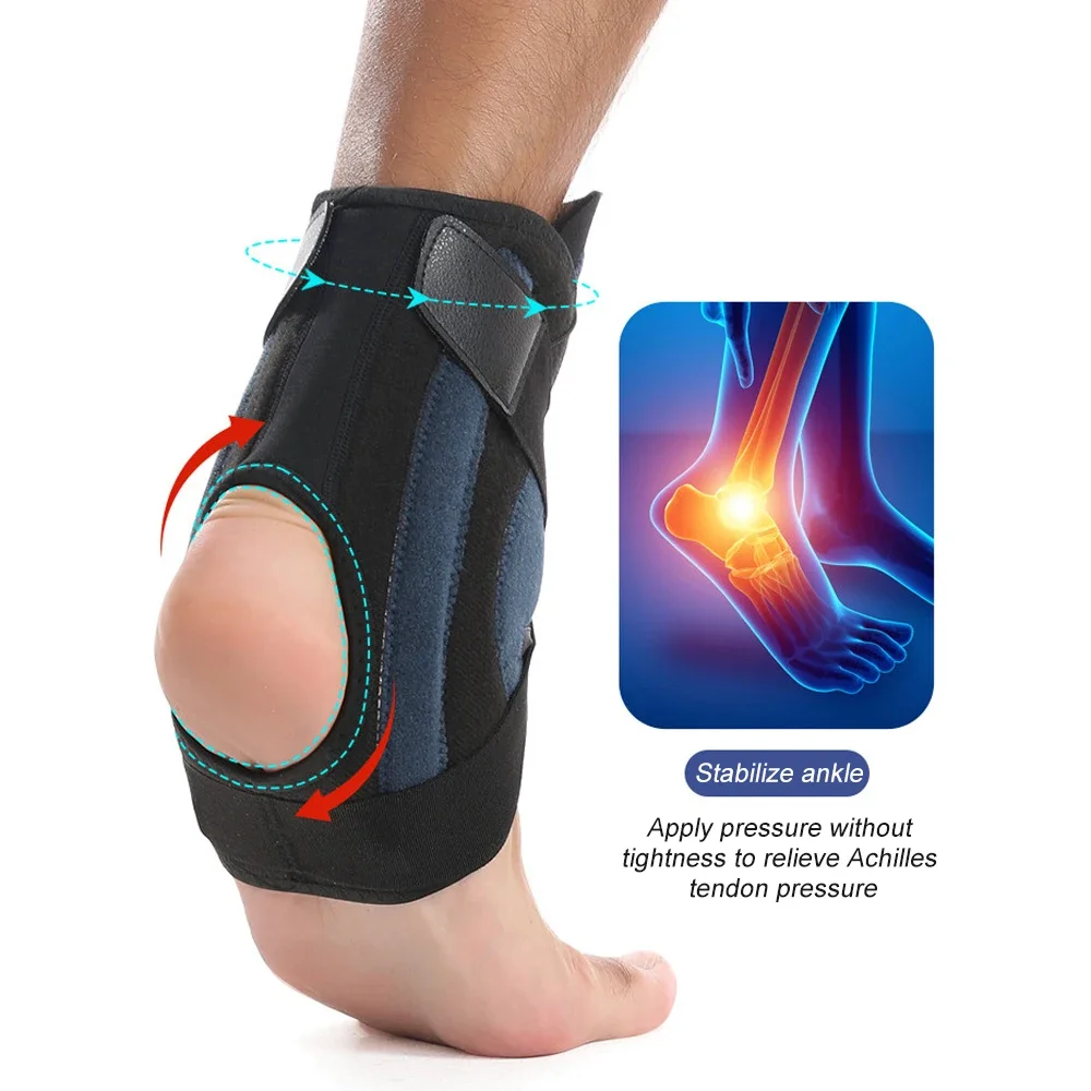 1PCS Ankle Support Brace for Men and Women Adjustable Knob Ankle Brace, for Running, Basketball, Volleyball, Tendonitis,Swelling