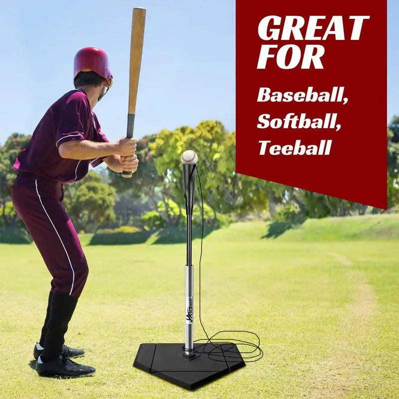 

Baseball Hitting Trainer Baseball Swing Trainer Elastic String Rebound Bouncy Balls Portable Softball Batting Aids For Hitters