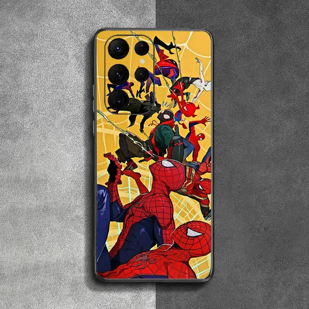 M-Marvel S-Spider-Man Phone Case For Samsung Galaxy A52 A12 A51 S21 Edge S22ULTRA S23 S20LITE Plus Ultra Black Cover