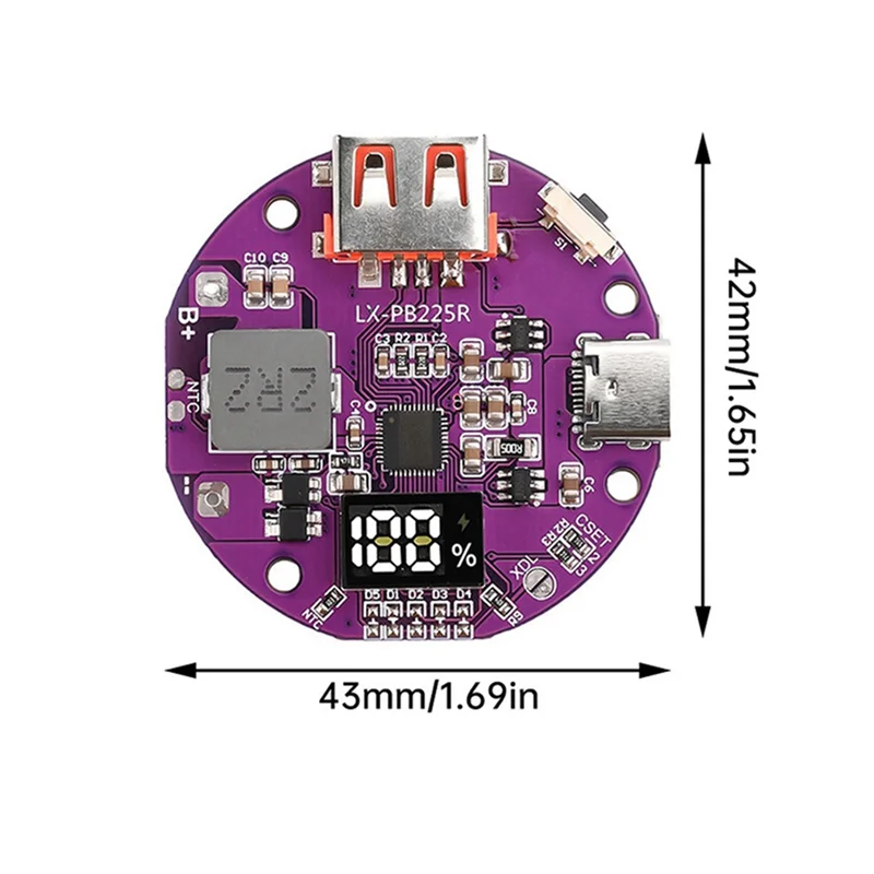 Módulo de carga rápida de A19E-22.5W, placa de cargador de Banco de energía, Mini placa de circuito 5A, Kit de placa base DIY