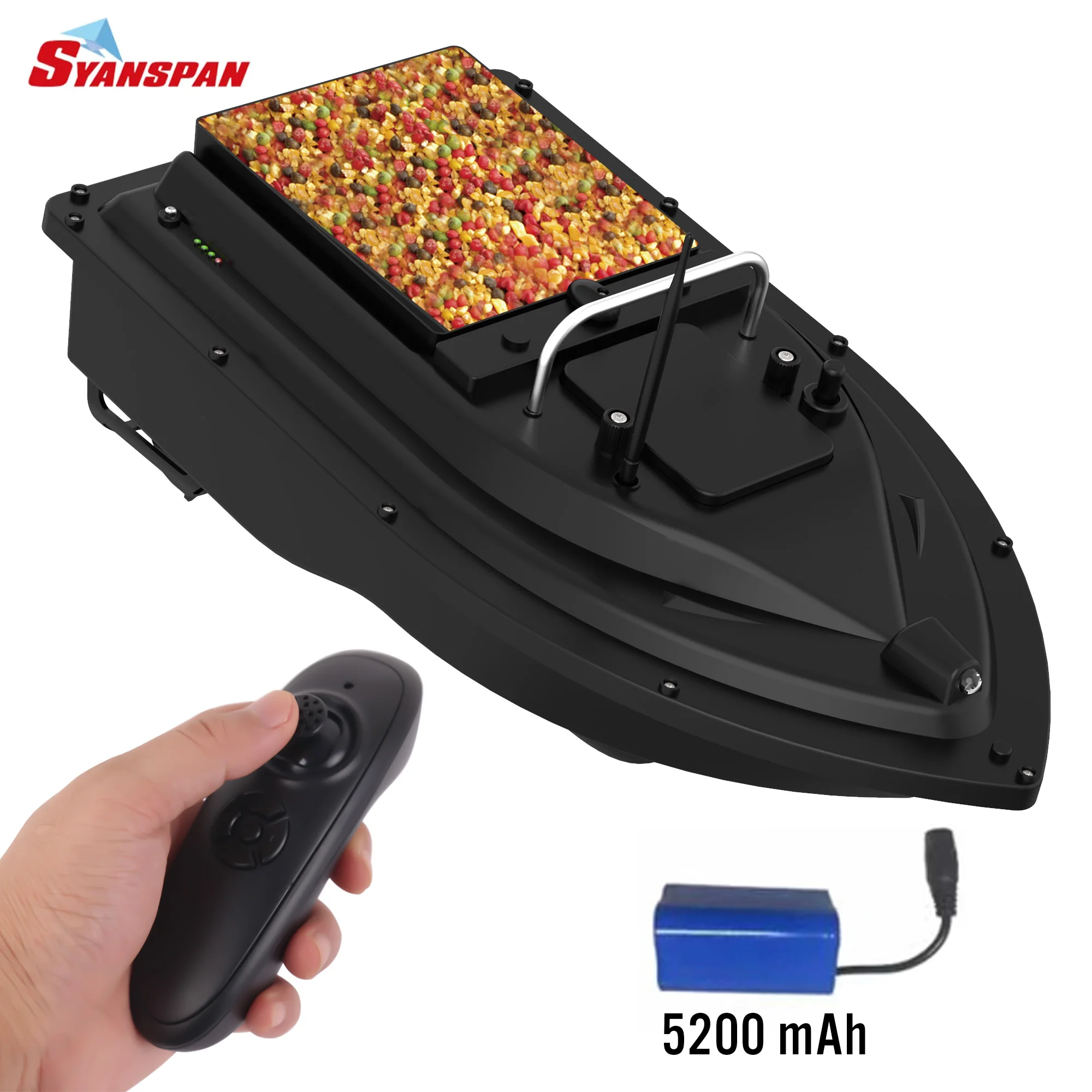 Carp Fishing Bait Boat Remote Control 500M Cruise Automatic Return Fish Finder Feeding Boat 2kg Lure Bin for Angler