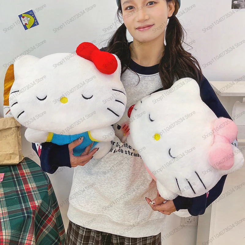 

Sanrio Pillow Kawaii Hello Kitty Stuffed Doll Cute Kt Plush Toy Kid Anime Birthday Gift Soft Cuddly Sofa Cushion Adult Gift