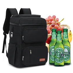 Large Picnic Cooler Bag Camping Meal Thermal Insulation Backpack With Bottle Opener Ice Beer Bag Leakproof Insulated Cooler Bags