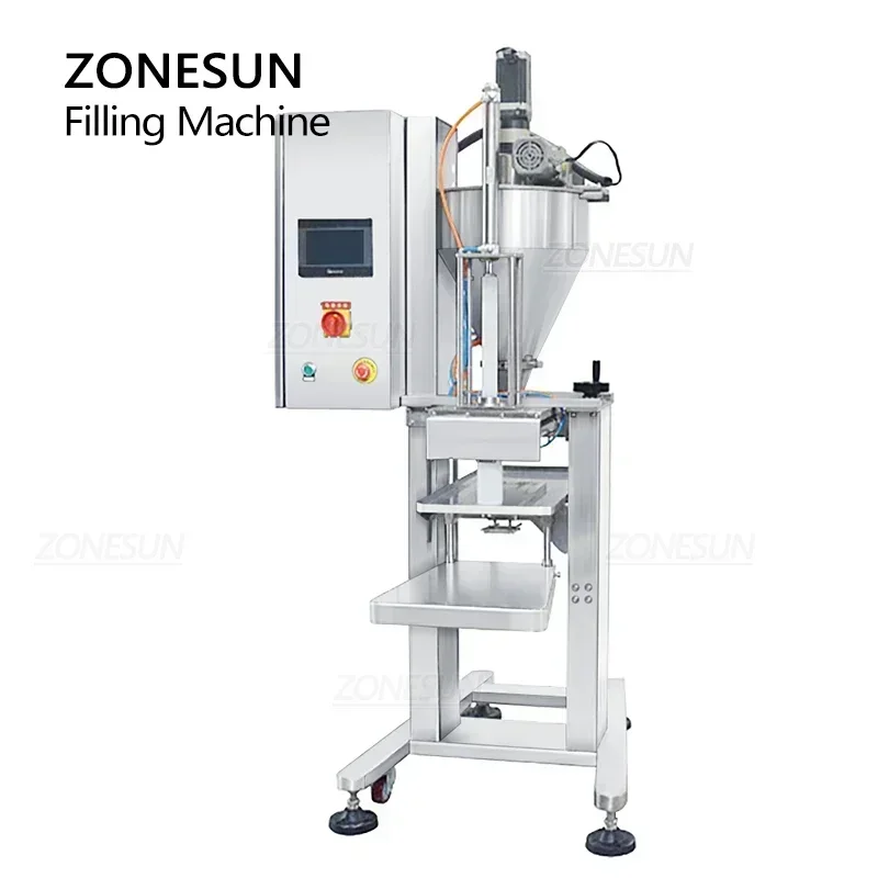 ZONESUN Auger Filling Machine for Pickles Turnip Preserves Granules ZS-GTSC1 Packaging Production Line for Jar Bottle