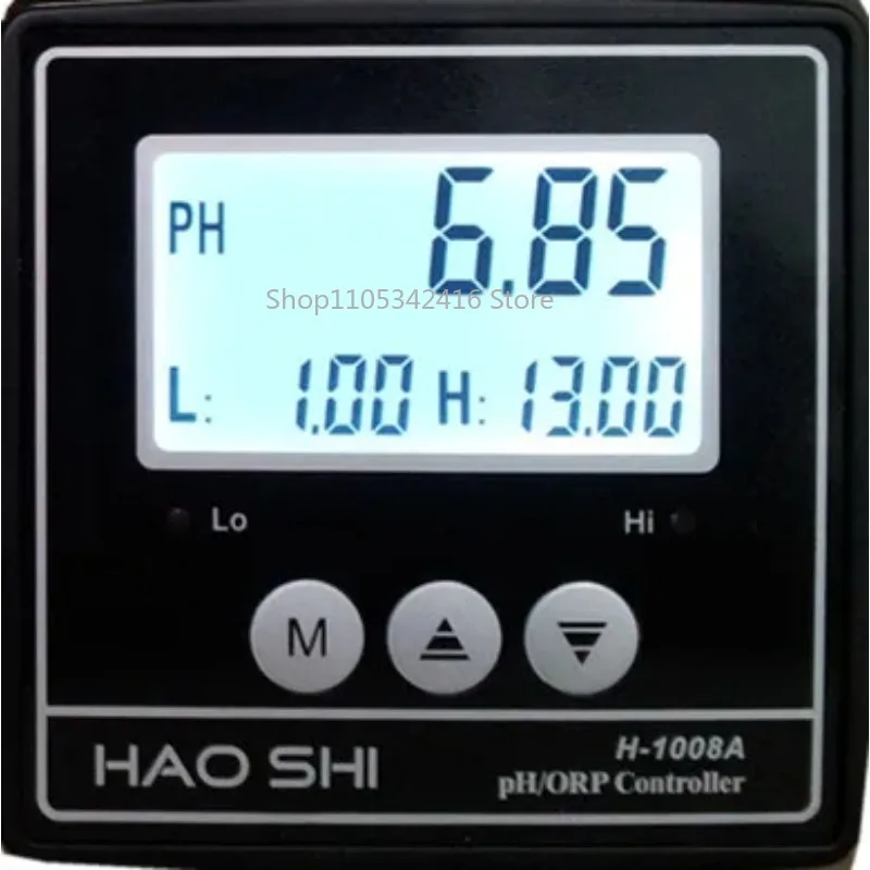 H-1008A Industrial Online PH Meter Transmitter Controller 0-14pH 4-20mA Output with Electrode Auto Temp Compensation