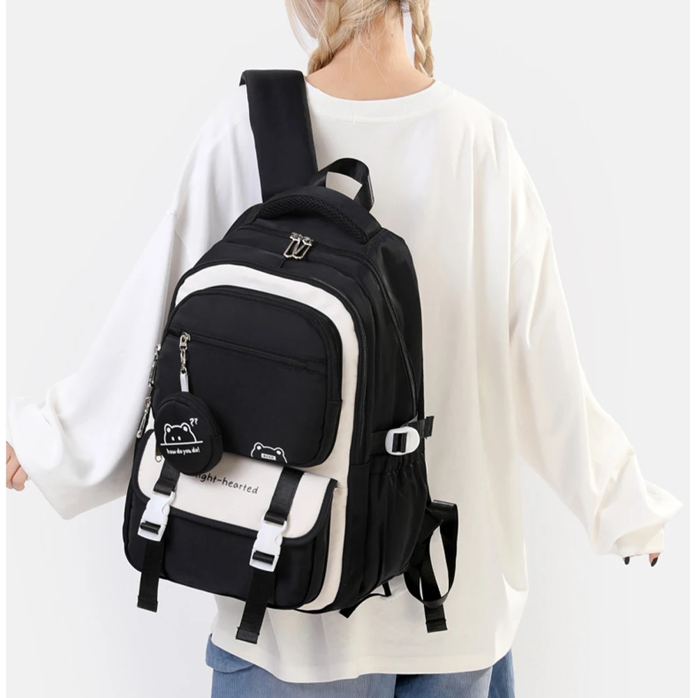 어린이를위한 경량 배낭 소녀 방수 학교 가방 대용량 노트북 배낭 꽃 무늬 인쇄 간단한 여행 배낭