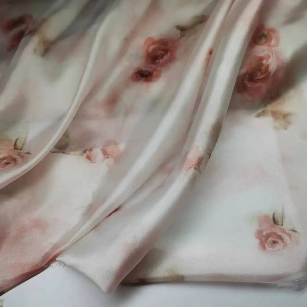 Soft Satin Organza Fabric Floral Style DIY Sewing Shirt Wedding Dress Skirt Thin Material Tissue