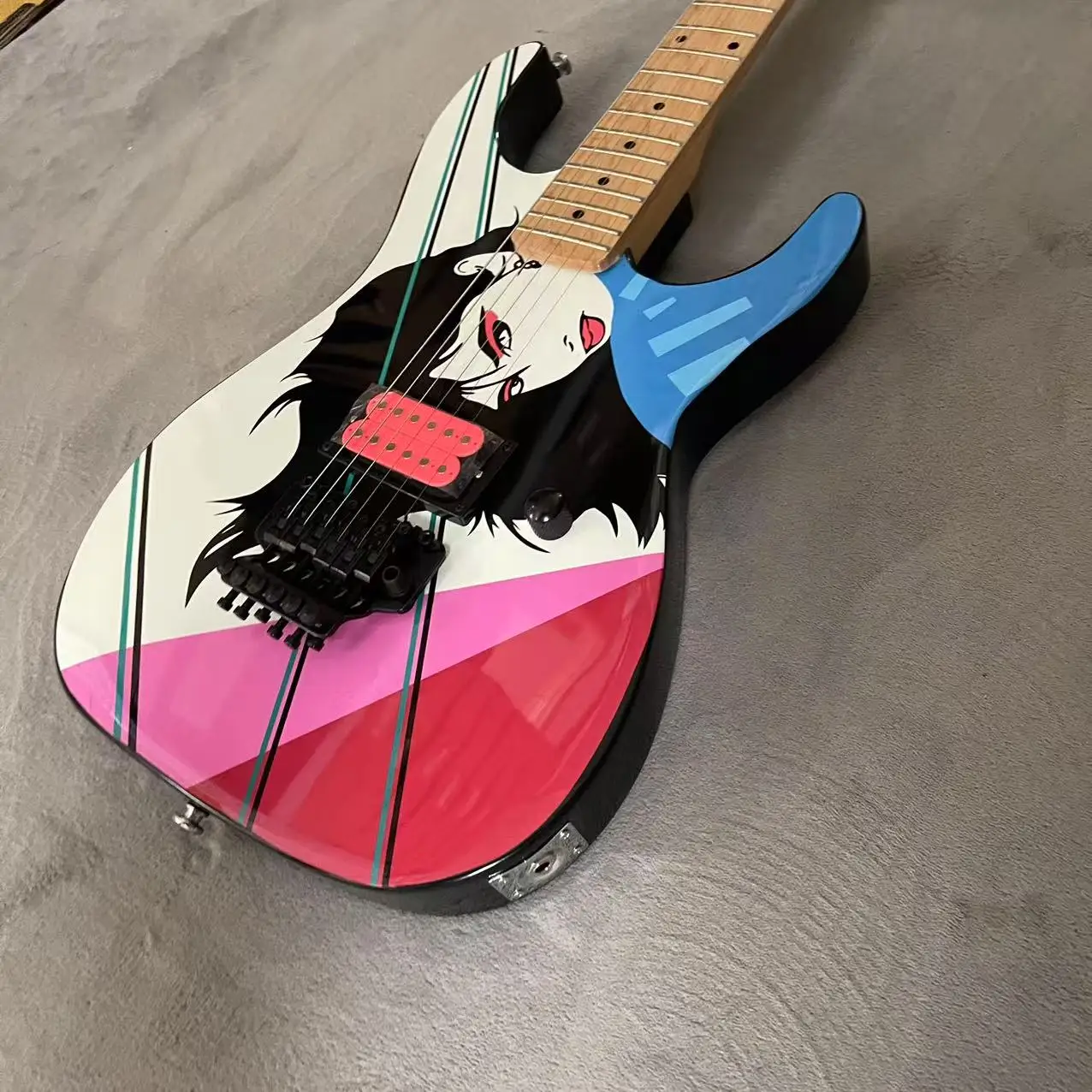 Bc.r 6-chord hand-painted color electric guitar, factory real pictures, in stock