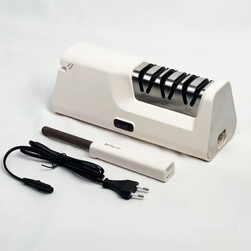 

2026 4Stage Electric Knife Sharpener 360/600/1000# Diamond Professional Kitchen Sharpening System Scissors Sharpeners