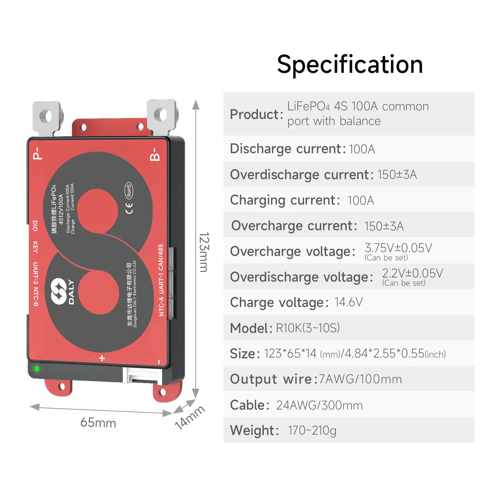 دالي BMS 4S 12V 8S 24V 16S 48V 100A بلوتوث BMS Lifepo4 3.2V بطارية UART الذكية BMS