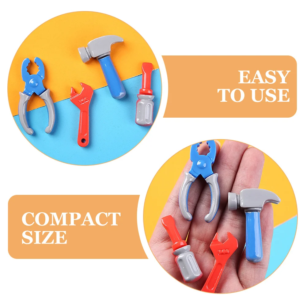 10 stks Simulatie Miniatuur Tool Simulatie Gereedschap Set Voor Kinderen Fantasiespel Poppenhuis Reparatieset Decoratieve Accessoires