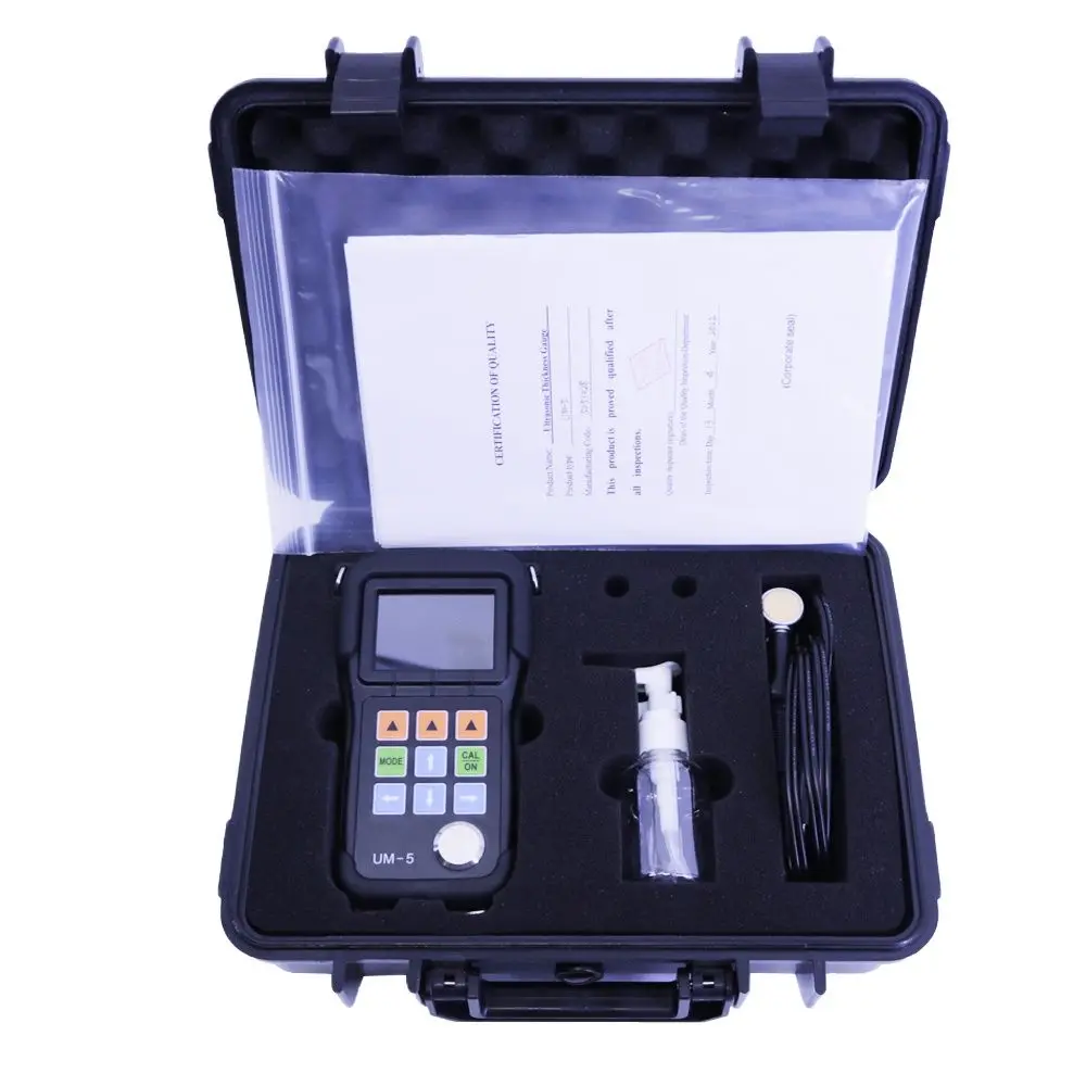 

UM-5 Multifunctional Ultrasonic Thickness Gauge with TC510 Probe Transducer Range 1.2 to 200.0mm