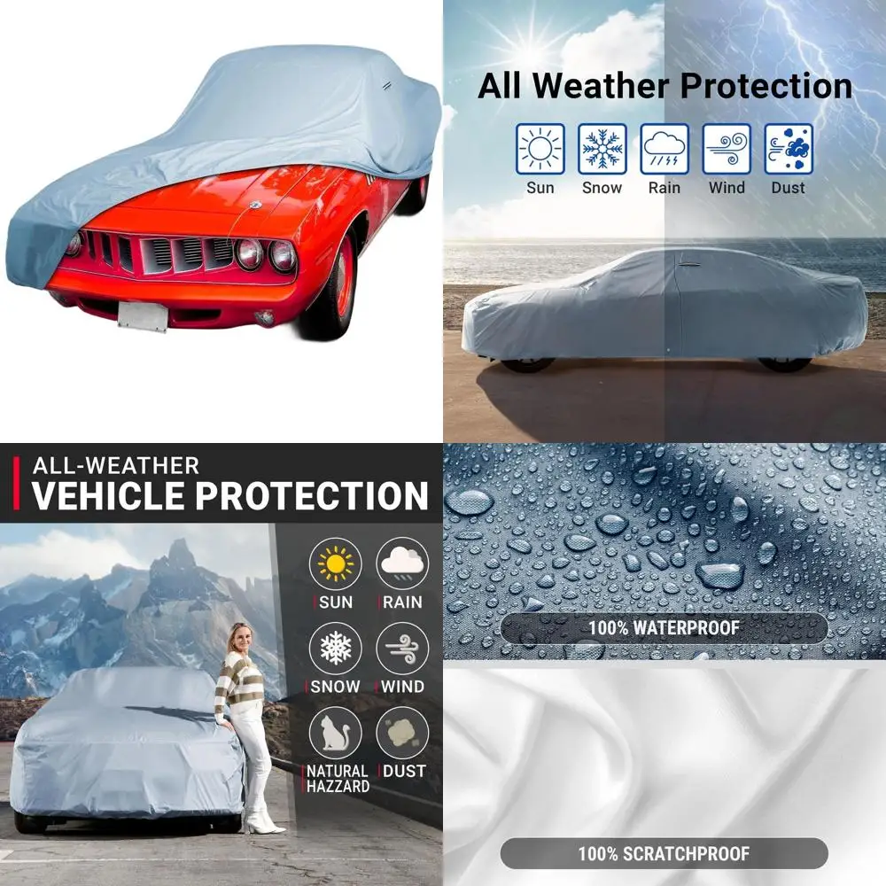 

Custom-Fit Heavy Duty Waterproof Car Cover for 1967-69 Plymouth Barracuda, UV & Snow Protection, Suitable for Indoor & Outdoor U