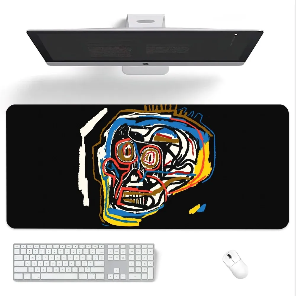 Art J-Jean-Michel B-Basquiat Mouse Pad Computer Laptop Gaming Office Wrist Guard tappetino per tastiera antiscivolo