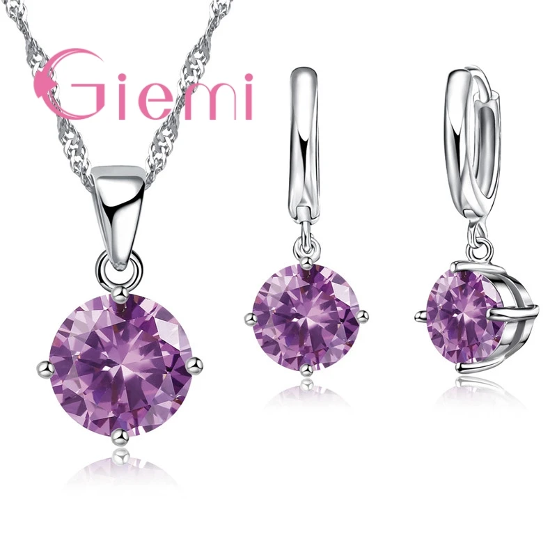 Big Promotion Trendy Silver Women Jewelry Sets Best Gifts For Women Birthday Anniversary Accessories Necklace Hoop Earring