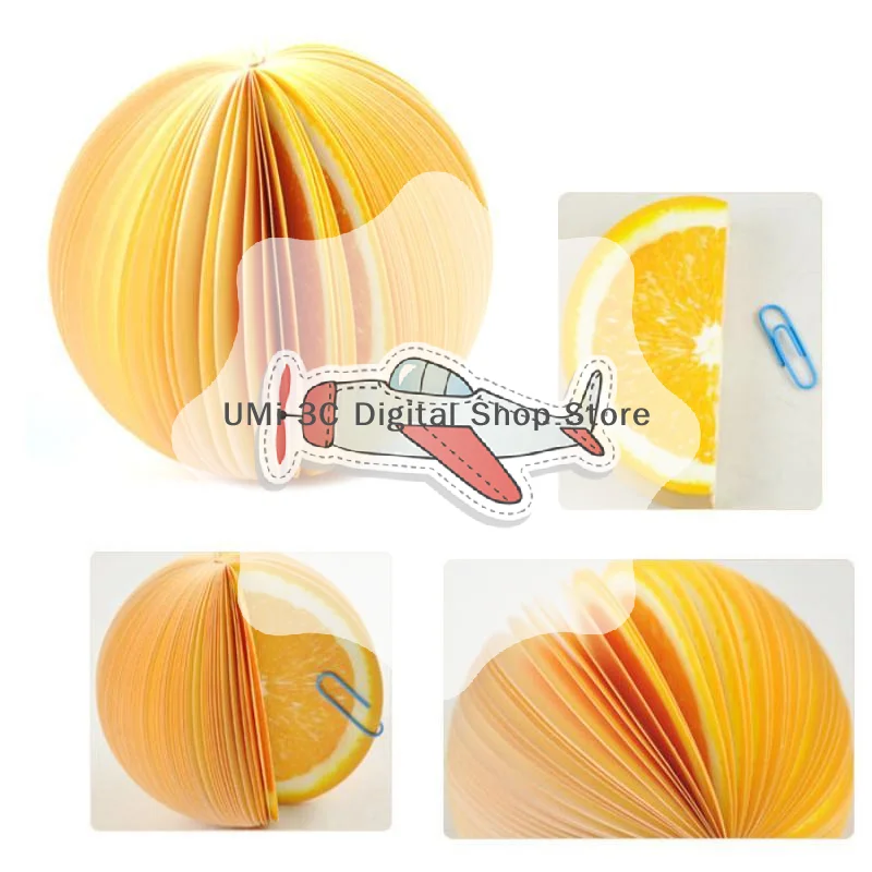 3D Fruit Shaped Memo Notepads Cute Creative Cartoon Fruit Design Notes for School Office Kids Birthday Party Gifts
