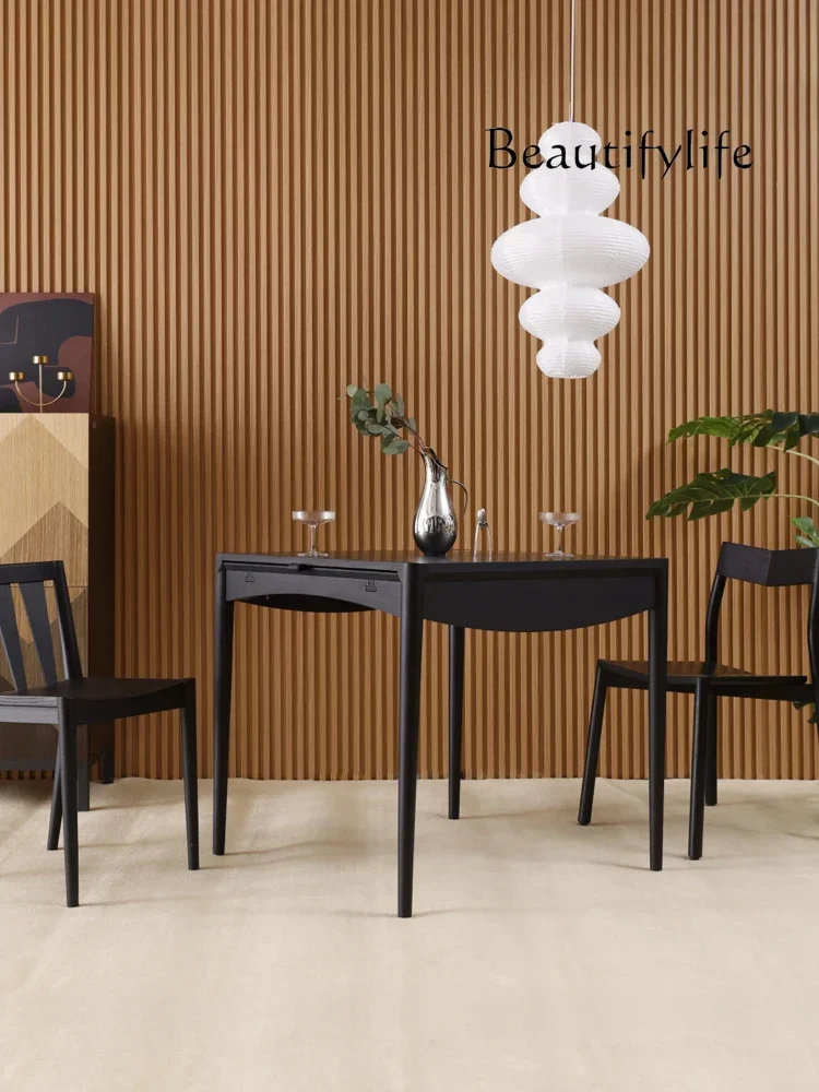 Q AA Wave table Modern simple household small multi-functional dining table Extended dining Rectangle table