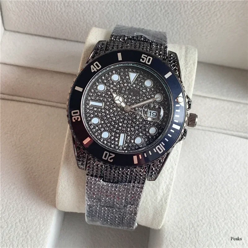 Relógio 40mm céu estrelado masculino relógio de mergulho mecânico automático 316l aço inoxidável cristal safira à prova dwaterproof água 10 atm