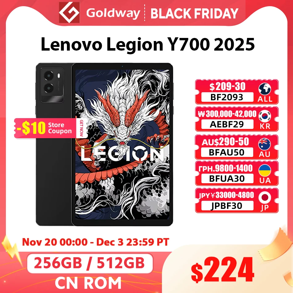 Lenovo Legion Y700 2025 Gaming Tablet 256GB 512GB ROM Snapdragon 8 Gen 3 8.8" 165Hz Screen 6550mAh 68W Charging Wifi Android Tab