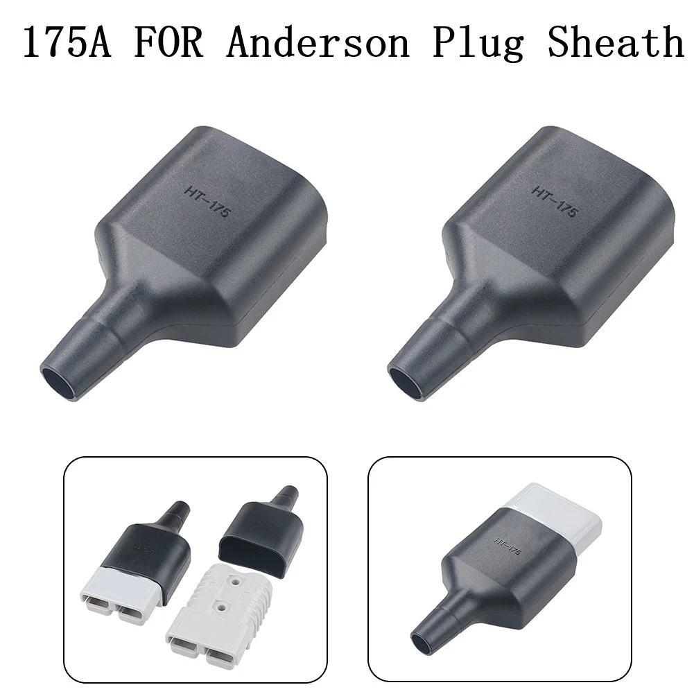 Waterproof 175A 600V For Anderson Plug Sheath Without Plug Dustproof Cable Boot Cover Black 2pcs/4pcs Sheath 6-12AWG