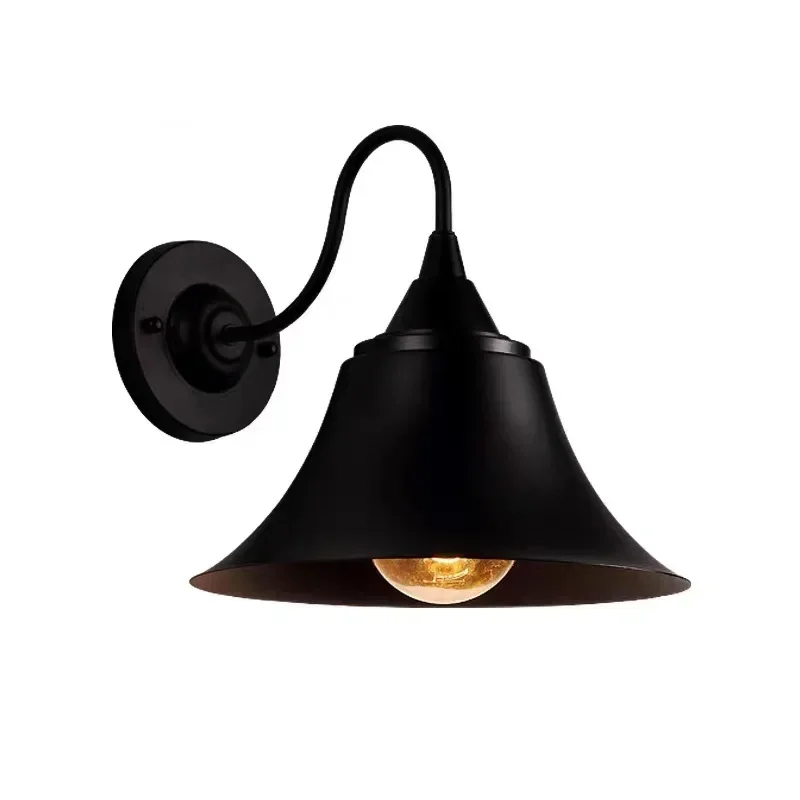 

Bedroom wrought iron retro petal lamp black home improvement building materials lamp lighting wall lamp