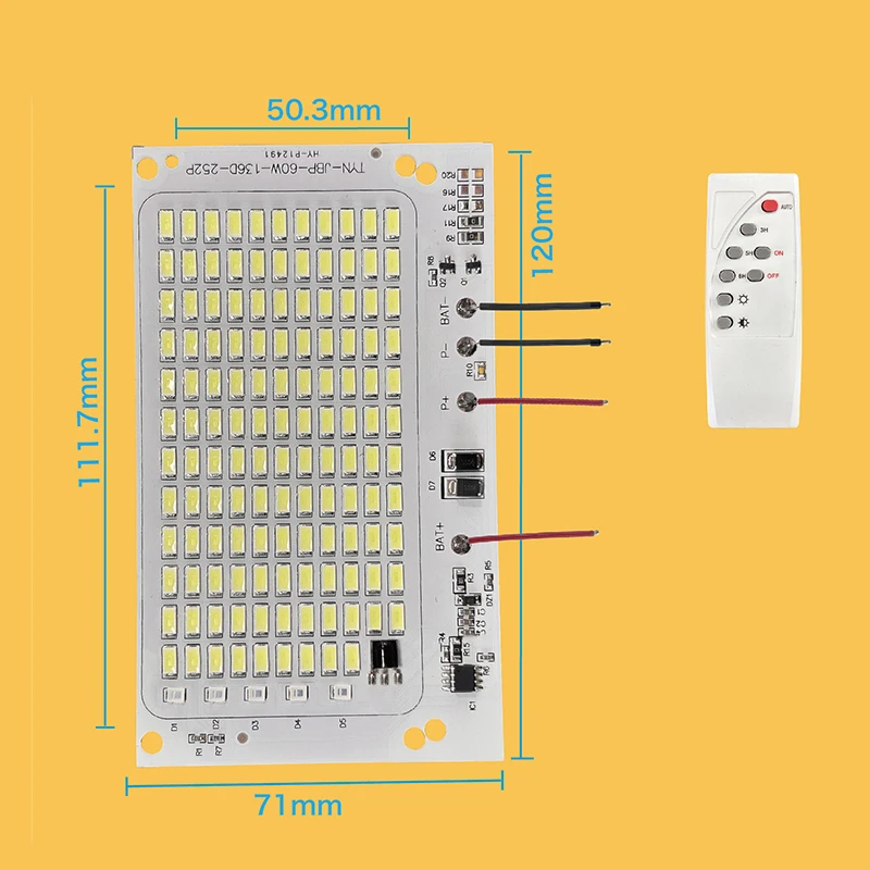10W-600W LED Outdoor Solar Energy 2835 5730 High Brightness Bead Projection Light Integrated Light Source Light Panel