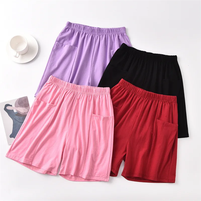 Large Size Modal Cotton Pajamas Pants For Women Casual Summer Sleepwear Shorts Lounge Wear Homewear Pant