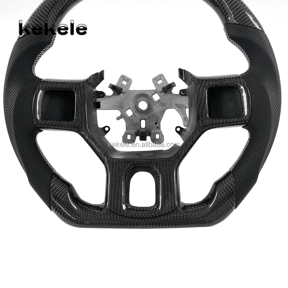 Picture 4: Leather Carbon Fiber Steering Wheel for Dodge Ram 1500 2500 3500  Challenger 2010 -2018