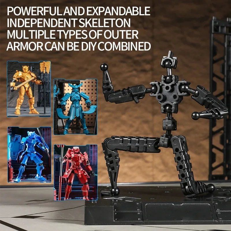 New model mecha 360 mobile joint robot DIY installation robot model long-life ABS material,independent skeleton children's toys.