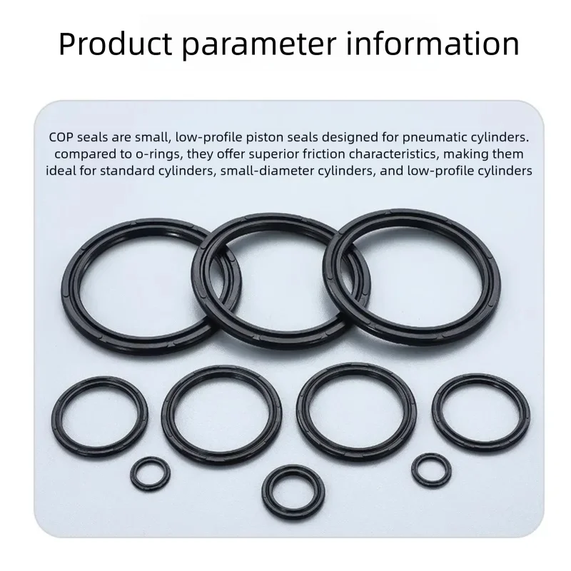 1/2/5Pcs COP Type SC/SU Piston Pneumatic Seal Cylinder Yatke Wear-Resistant Rubber Pad Cylinder Seal Ring OD:6mm-200mm