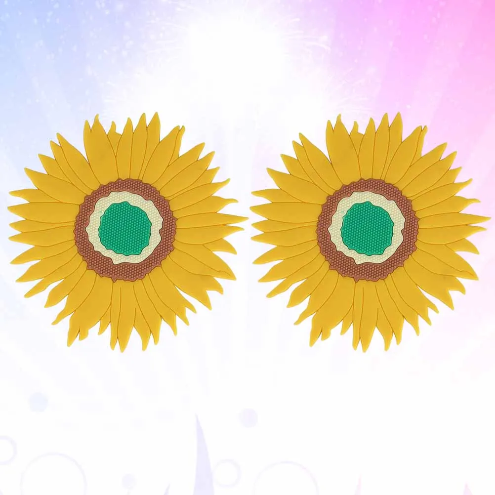 

Sunflower Shaped Resistant Coasters Household Coaster Premium Material Non Slip Kitchen Table Protection Decor Gifts