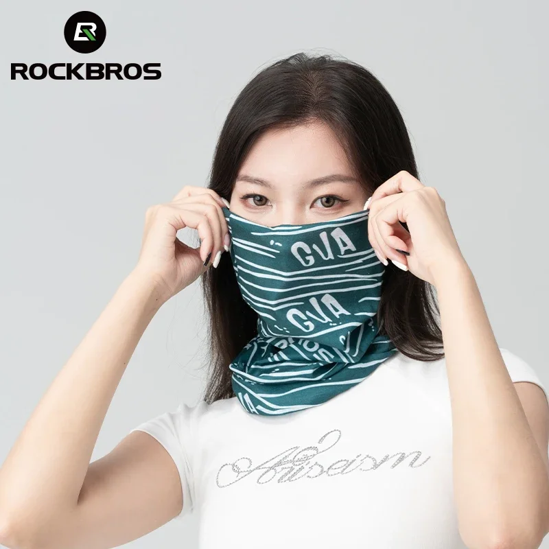 ROCKBROS Cycling Face Mask Absorb Sweat Breathable Fishing Training Sport UV Face Scarf Neck Gaiter