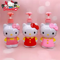 Sanrio Melody Kuromi Hello Kitty Cinnamoroll Garrafa Pochacco Chuveiro De Compressão, Shampoo Mão Sabonete Prato Garrafa De Armazenamento De Sabão