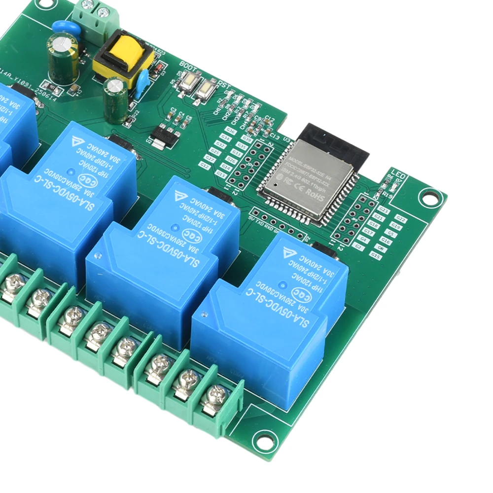 30A WIFI BT 4 طريقة وحدة التتابع على متن ESP32E وحدة وحدة التتابع يدعم التنمية الثانوية التيار المتناوب 220 فولت