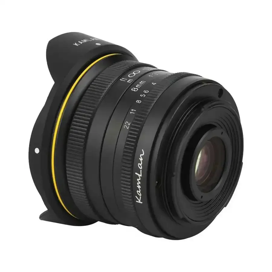 #   Gran oferta para KamLan 8MM F3.0 lente ojo de pez APS-C MF gran angular para Fuji XF Canon EOS-M Sony E cámara sin espejo como A6000 M5