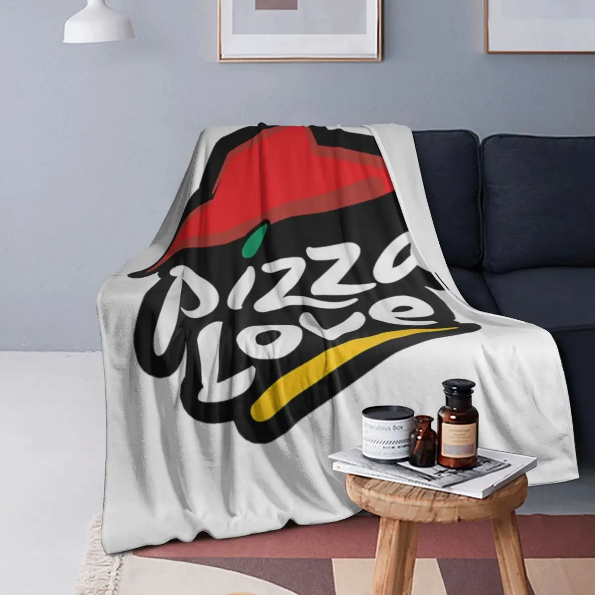 

Забавное одеяло для пиццы Love Pizza Hut, мягкое теплое фланелевое одеяло для кровати, гостиной, пикника, путешествий, домашнего дивана