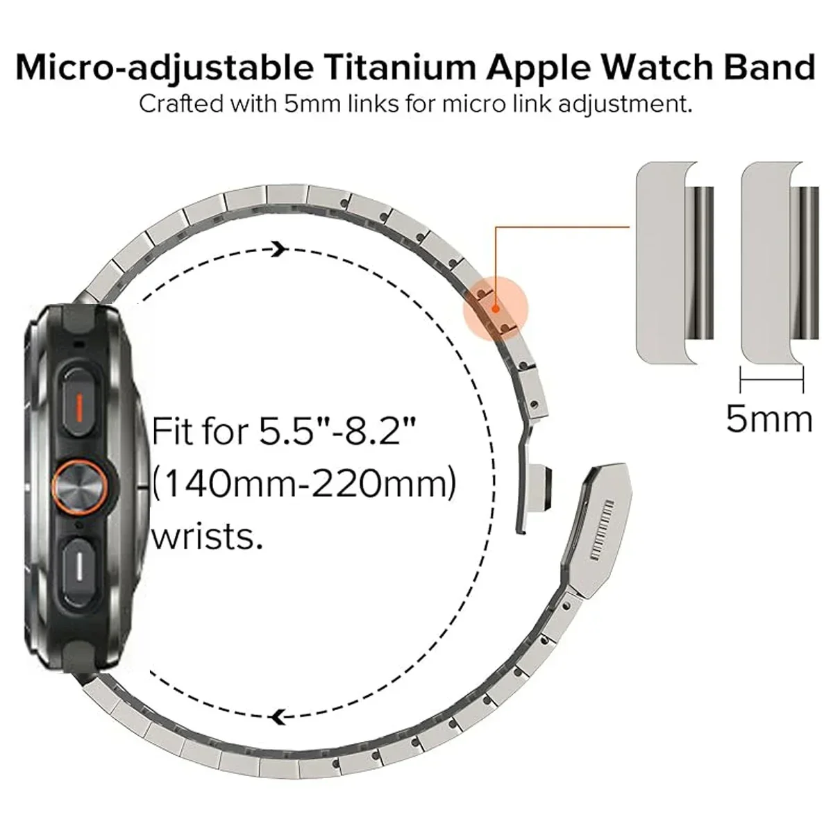Para Samsung Watch 7 Ultra correa de 47mm para Galaxy Watch 7 Ultra correa de acero inoxidable de lujo pulsera de repuesto de reloj ajustable