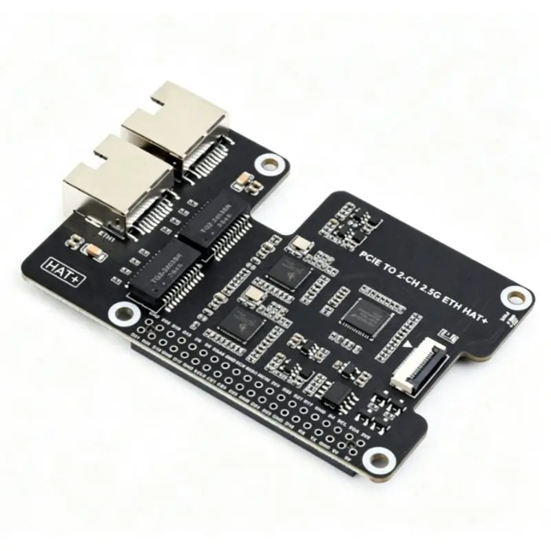M52K-Pcie To 2-CH 2.5G ETH Adapter For Raspberry Pi 5 Dual RTL8125