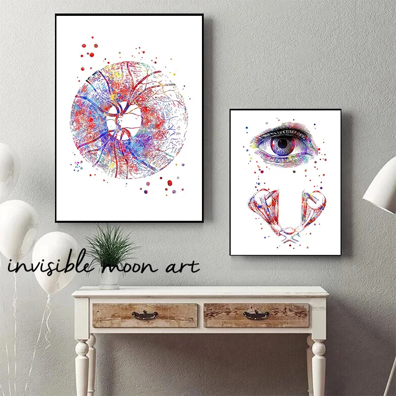 Human Eye Anatomy The Optic Chiasm Optometry Tool Eye Charts Medical Arts Poster Canvas Painting Wall Prints Pictures Home Decor