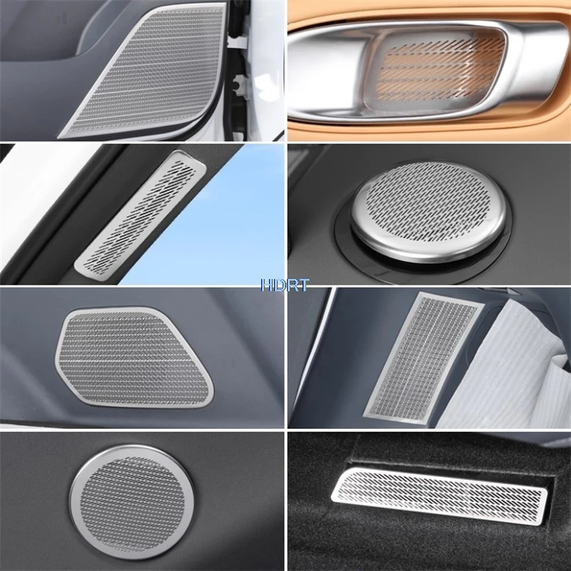Para Geely Starray/Galaxy Starship 7 EM-i P145 2025 + bocina de asiento estilo coche altavoz de Pilar delantero maletero trasero Audio cubierta a prueba de polvo