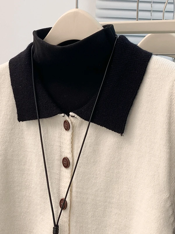 Gilet en laine tricoté pour femmes, col irt, Base Svel, vêtements intérieurs, couche d'outils, haut à col, printemps-automne