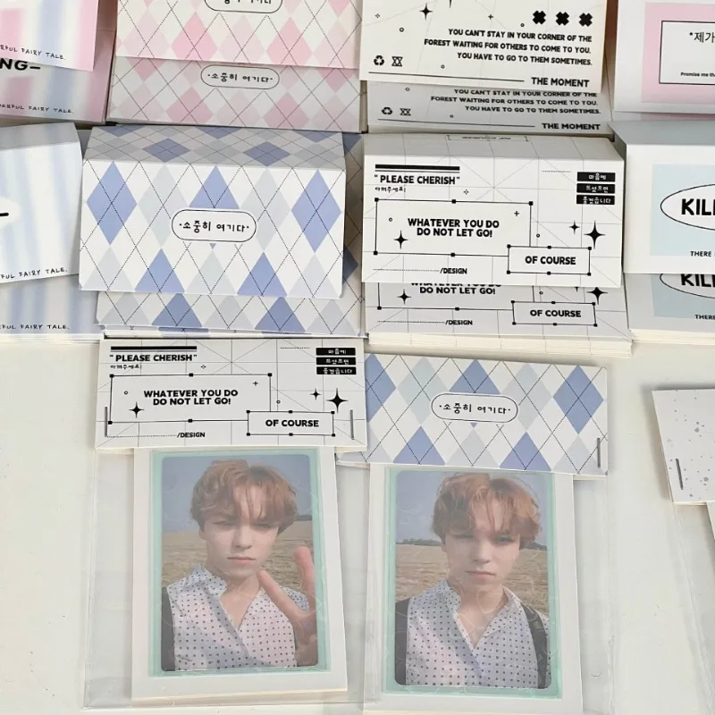 10PCS Butterfly Paper Card Back Card Head Students Stationery Photocards Protective Packaging Gift DIY Material Kpop