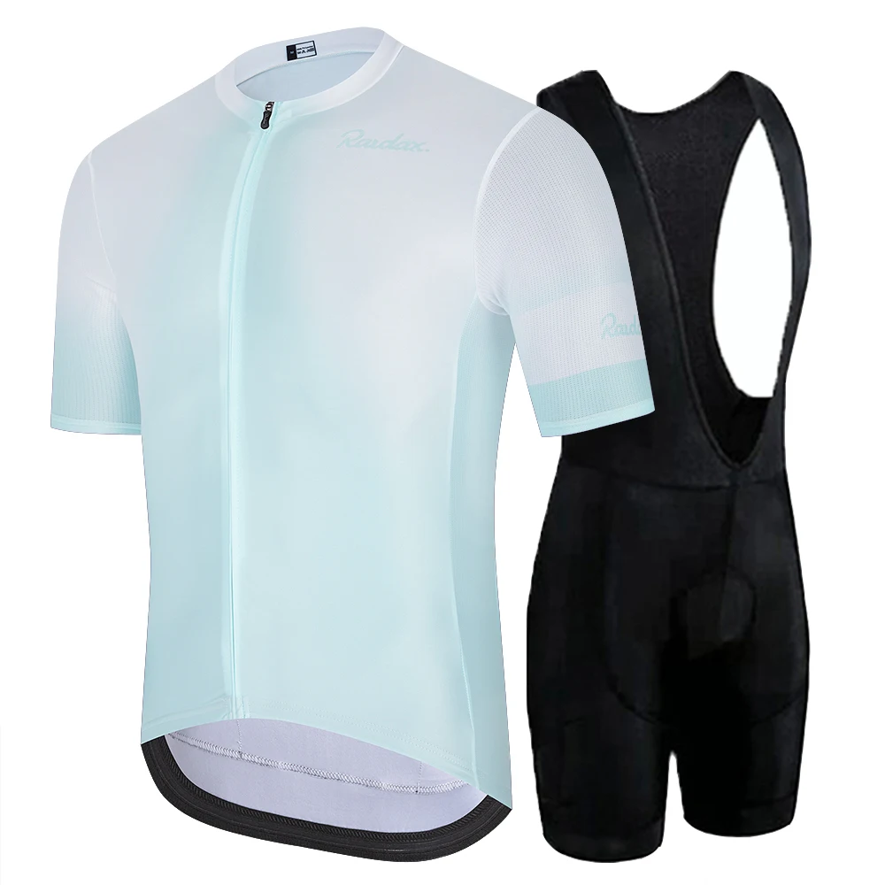 RAUDAX Pink Women Summer Short Sleeve Cycling Jersey Anti-UV Shorts Uniform Set Outdoor Mtb Bike Top Suit Bicycle Clothing Shirs