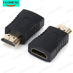 Pozłacany wzmacniacz męski na żeński kompatybilny z HDMI łącznik konwerter dla HDTV Adapter wideo 1080P kompatybilny z HDMI