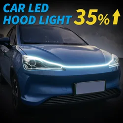 120cm 150cm 180cm 200cm 220cm Car Hood Light Strip Daytime Running Flexible LED Auto Decorative Atmosphere Ambient Lamps DRL 12V