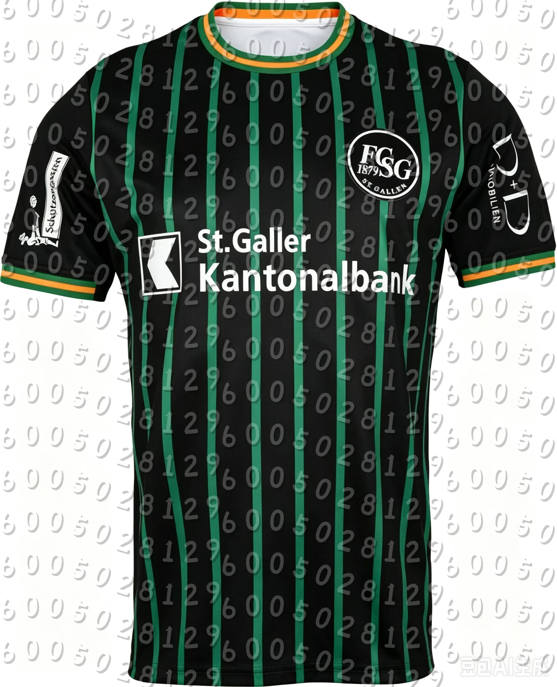 2026-27 Schweiz Fußball FC St. Gallen 1879 Sporttrikot Atmungsaktive Herren T-Shirts Schnelltrocknendes Trainings-Fußballtrikot für Familie und Kinder – Detail 1