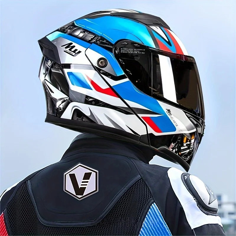 

Flip over motorcycle street riding helmet for men and women, open face helmet, summer motorcycle full helmet, all season univers