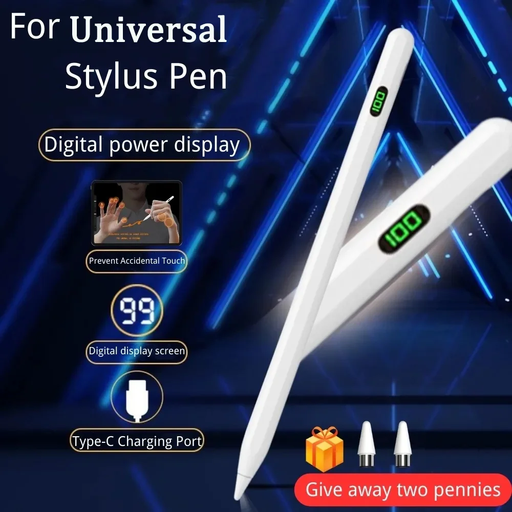 Universal Smart Pen LED Digital Power Display for Google Pixel Tablet 10.95 2023 Magnetic Pen with Palm Rejection Active Pen